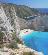 Греция, бухта «Навагио», прекраснейший пляж в мире Бухты греции