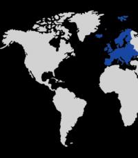 Harta e Evropës në Rusisht për makina